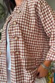Nonni Gingam Napoleon Jacket Chestnut